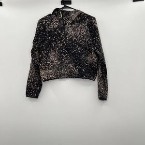 Lululemon 'Lab' Bleach Splatter Cropped Hooded Pullover Small